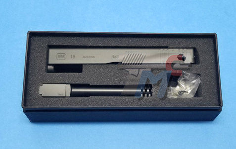 Detonator Aluminum Slide Set for Marui Glock 18C Gas Blow Back (Cobra) - Click Image to Close